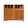 Pemberly Row Modern Solid Wood Display China Cabinet in Cherry
