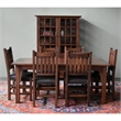 Pemberly Row Contemporary Solid Wood Dining Table Set in Walnut