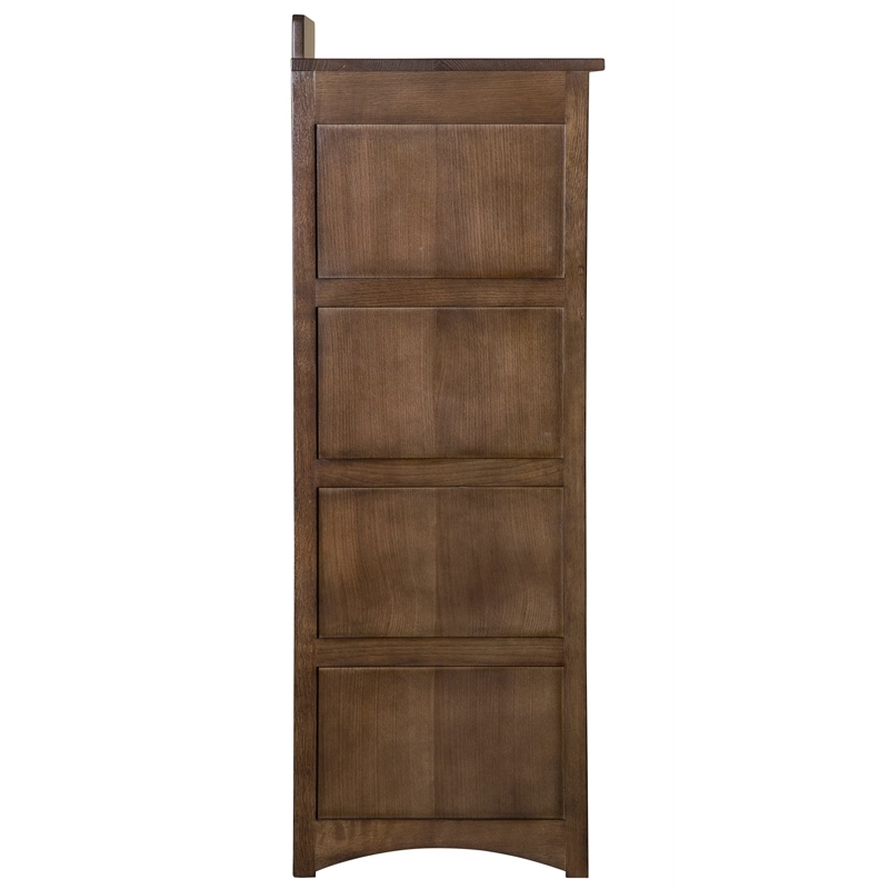 Pemberly Row Contemporary 4-Drawer Wood File Cabinet in Walnut