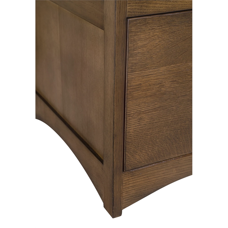 Pemberly Row Contemporary 4-Drawer Wood File Cabinet in Walnut
