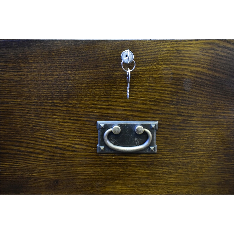 Pemberly Row Contemporary 4-Drawer Wood File Cabinet in Walnut