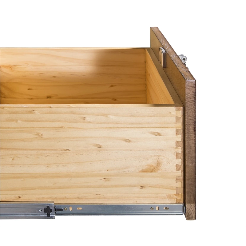 Pemberly Row Contemporary 4-Drawer Wood File Cabinet in Walnut