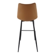 Pemberly Row Modern Barstool Tan Set of 2 Brown Vegan Leather