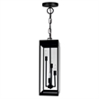 Pemberly Row Modern 4 Light Black Metal Outdoor Ceiling Light