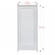Pemberly Row Right-Hand Swing-in Traditional Solid Wood Interior Door in White