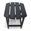 Pemberly Row Outdoor Contemporary Recycled Plastic Side Table in Black