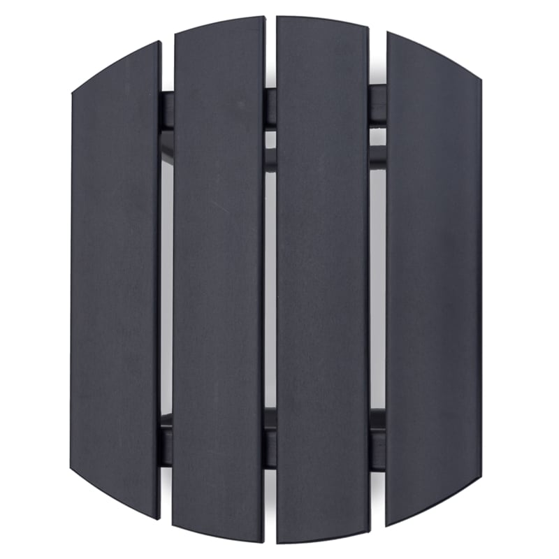 Pemberly Row Outdoor Contemporary Recycled Plastic Side Table in Black