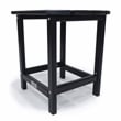 Pemberly Row Outdoor Contemporary Recycled Plastic Side Table in Black