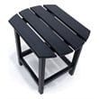 Pemberly Row Outdoor Contemporary Recycled Plastic Side Table in Black