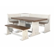 Pemberly Row Contemporary Breakfast Nook Solid Wood Dining Set