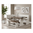 Pemberly Row Contemporary Breakfast Nook Solid Wood Dining Set