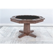 Pemberly Row Reversible Wood Game and Dining Poker Table in Buckskin Natural