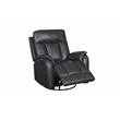 Pemberly Row Contemporary Fabric Recliner in Charcoal Finish