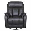 Pemberly Row Contemporary Fabric Recliner in Charcoal Finish