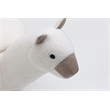 Pemberly Row Llama Animal Solid Wood & Fabric Storage Ottoman in Beige/White
