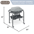 Pemberly Row Bagnetto Stainless Steel Baby Bath with Bottle Tray in Gray