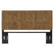 Pemberly Row Contemporary Wood/Rattan Queen Headboard - Sea Grass