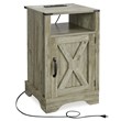 Pemberly Row Engineered Wood Nightstand Side End Table in Light Gray