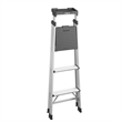 Pemberly Row 3-Step 5' Folding Step Stool 225 lb. Capacity - Aluminum