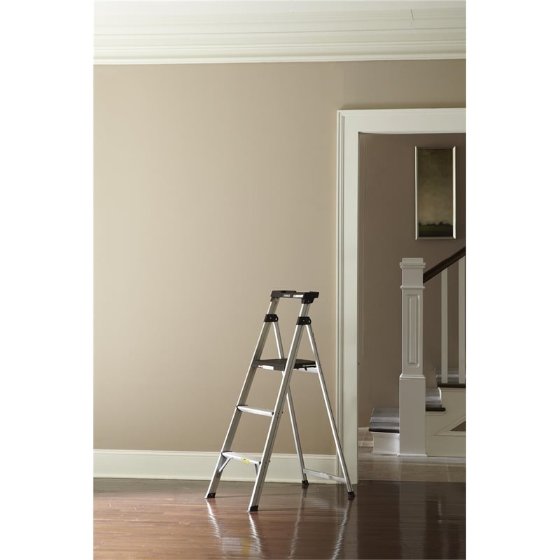 Pemberly Row 3-Step 5' Folding Step Stool 225 lb. Capacity - Aluminum