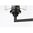 Pemberly Row 4-Light Iron & Glass Bath Sconce in Black/Clear