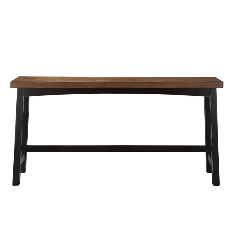 Pemberly Row 4-Pcs Pack Wood Counter Height Set in 2-Tone (Black and Brown)