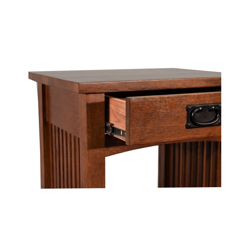 Pemberly Row Mission 1 Drawer Nightstand With Spindels in Michael's Cherry
