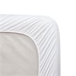 Pemberly Row Contemporary Microfiber Fabric King Heated Mattress Pad in White