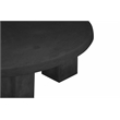 Pemberly Row Modern Round Coffee Table Small In Black Concrete