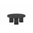 Pemberly Row Modern Round Coffee Table Small In Black Concrete