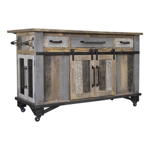 Pemberly Row Contemporary Loft Rustic Contemporary Kitchen Island