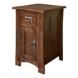 Pemberly Row Mission Tapered Leg Narrow Nightstand in Michael's Cherry