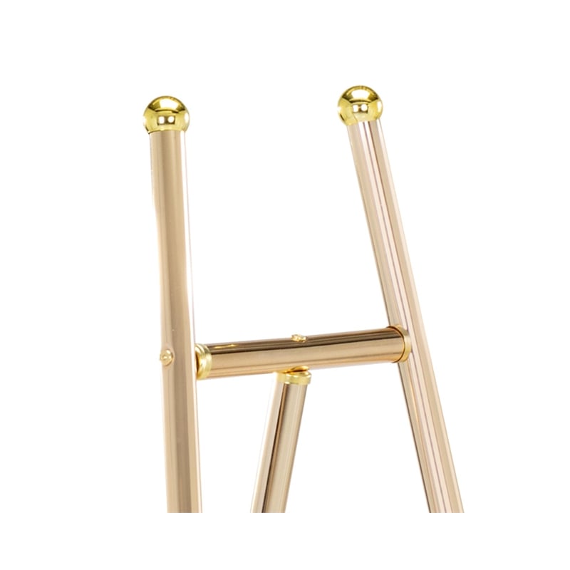 Pemberly Row Contemporary Metal Tripod Gold/Brass Plated Easel