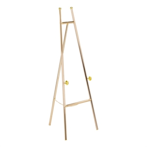 pemberly row contemporary metal tripod gold/brass plated easel