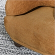 Pemberly Row Upholstered Chenille Fabric Accent Chair in Amber
