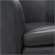 Pemberly Row Vintage Slate Italian Leather Swivel Club Chair Two Pack
