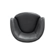 Pemberly Row Vintage Slate Italian Leather Swivel Club Chair Two Pack
