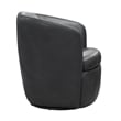 Pemberly Row Vintage Slate Italian Leather Swivel Club Chair Two Pack