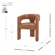 Pemberly Row Faux Leather Dining Side Chair in Vintage Cider