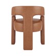 Pemberly Row Faux Leather Dining Side Chair in Vintage Cider