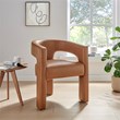 Pemberly Row Faux Leather Dining Side Chair in Vintage Cider
