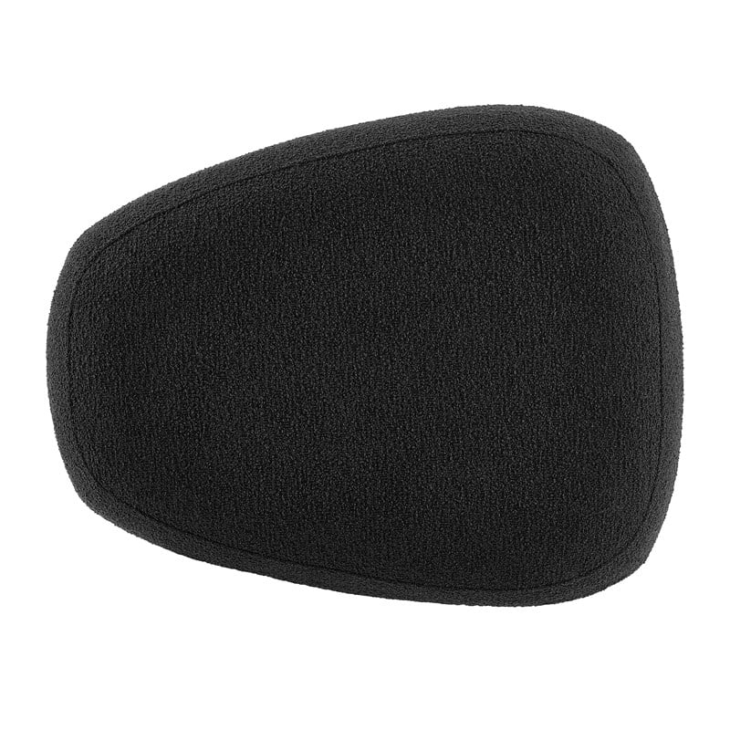 Pemberly Row Modern Fabric Small Ottoman in Palladian Charcoal