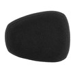 Pemberly Row Modern Fabric Small Ottoman in Palladian Charcoal