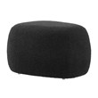 Pemberly Row Modern Fabric Small Ottoman in Palladian Charcoal