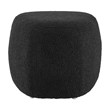 Pemberly Row Modern Fabric Small Ottoman in Palladian Charcoal