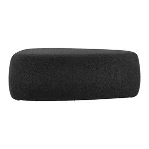 Pemberly Row Modern Fabric Big Ottoman in Palladian Charcoal