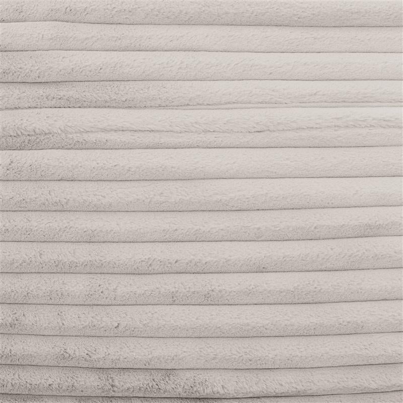 Pemberly Row 5ft Taupe Faux Fur Foam Bean Bag Lounger with Shredded Foam