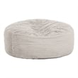 Pemberly Row 5ft Taupe Faux Fur Foam Bean Bag Lounger with Shredded Foam