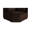 Pemberly Row Modern Corner Chair Espresso Fabric Corner Chairs