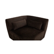 Pemberly Row Modern Corner Chair Espresso Fabric Corner Chairs